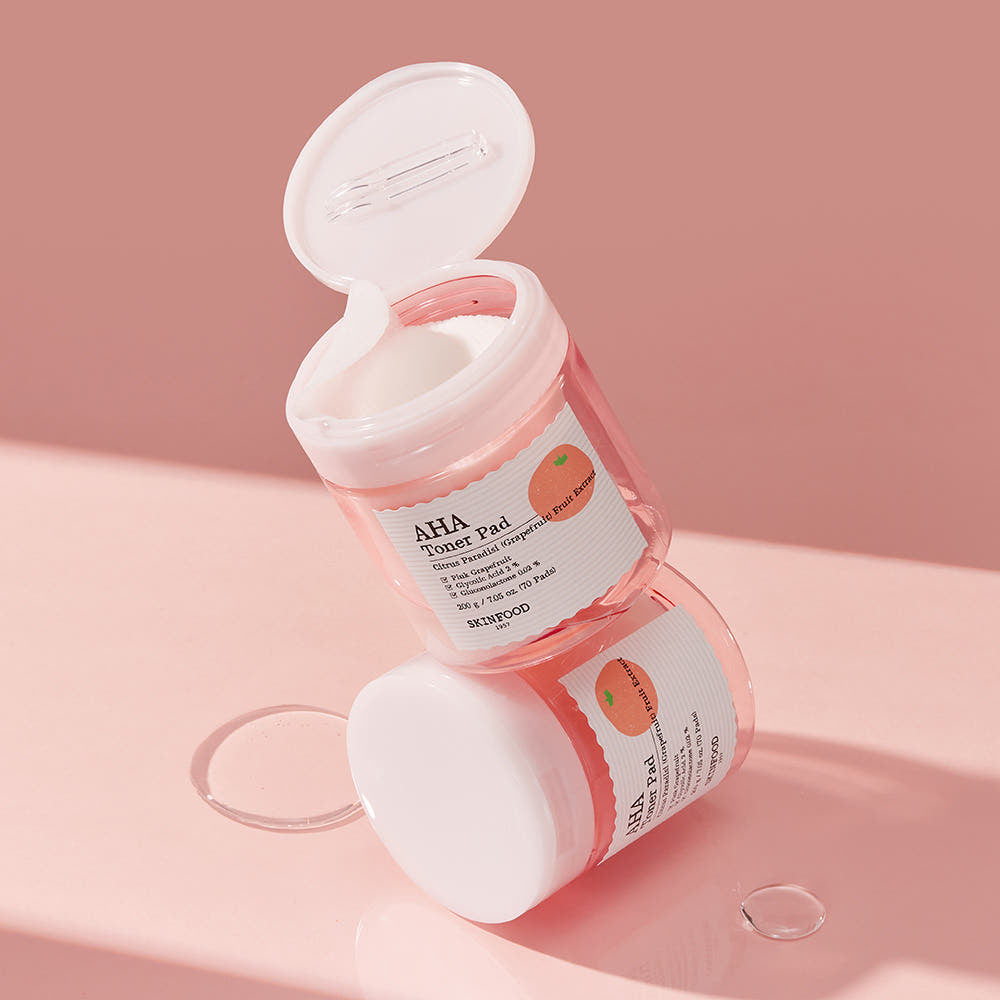 SKINFOOD Pink Grapefruit AHA Toner Pad 70 Pads