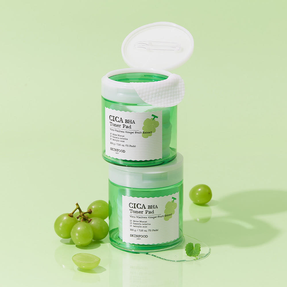 SKINFOOD Shine Muscat Cica BHA Toner Pad 70Pads