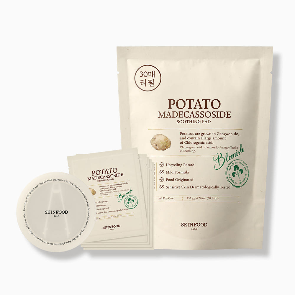 SKINFOOD Potato Madecassoside Soothing Pad 30 Pads (Refill)