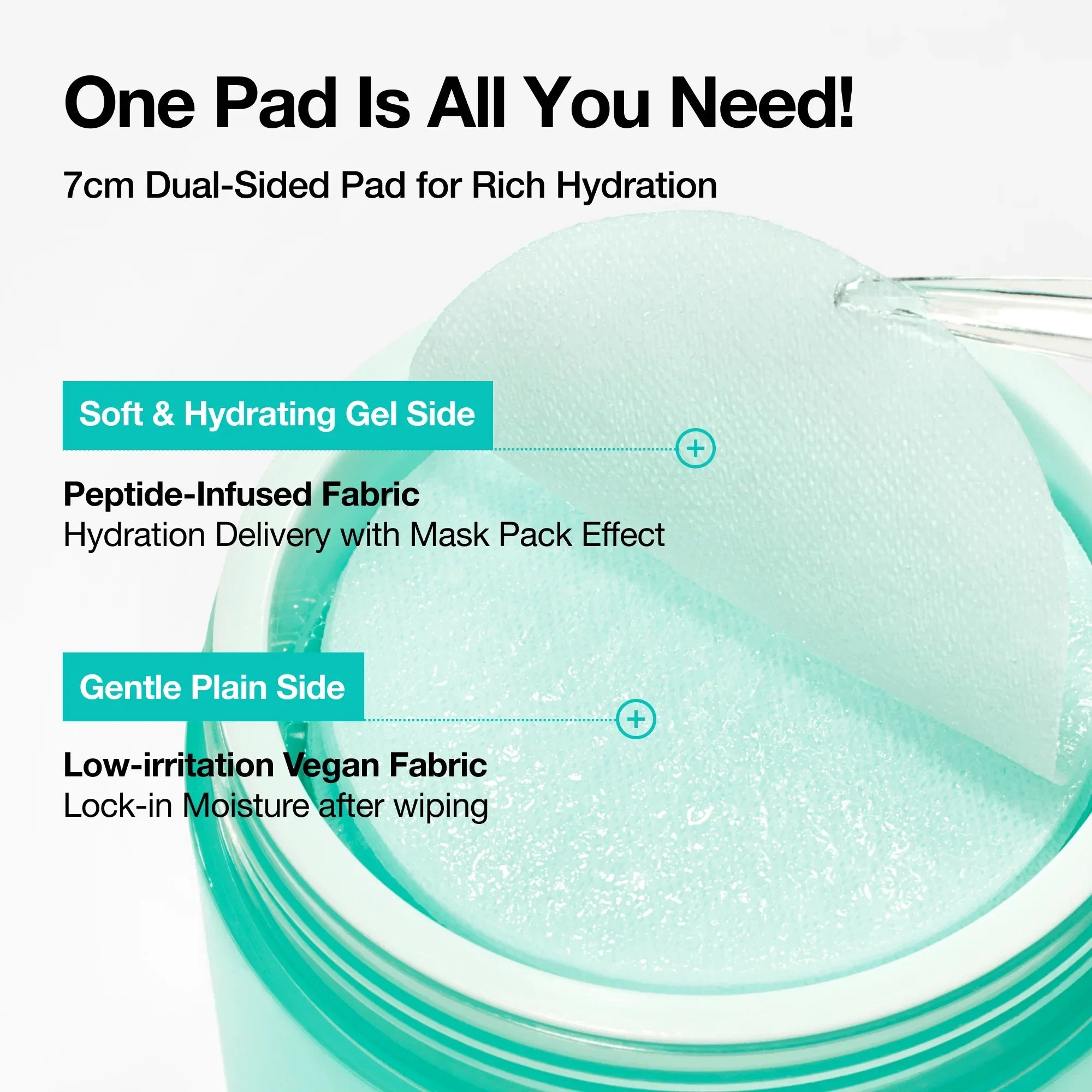 Anua PDRN 100 Hyaluronic Acid Glow Pad 60 Pads / 180ml