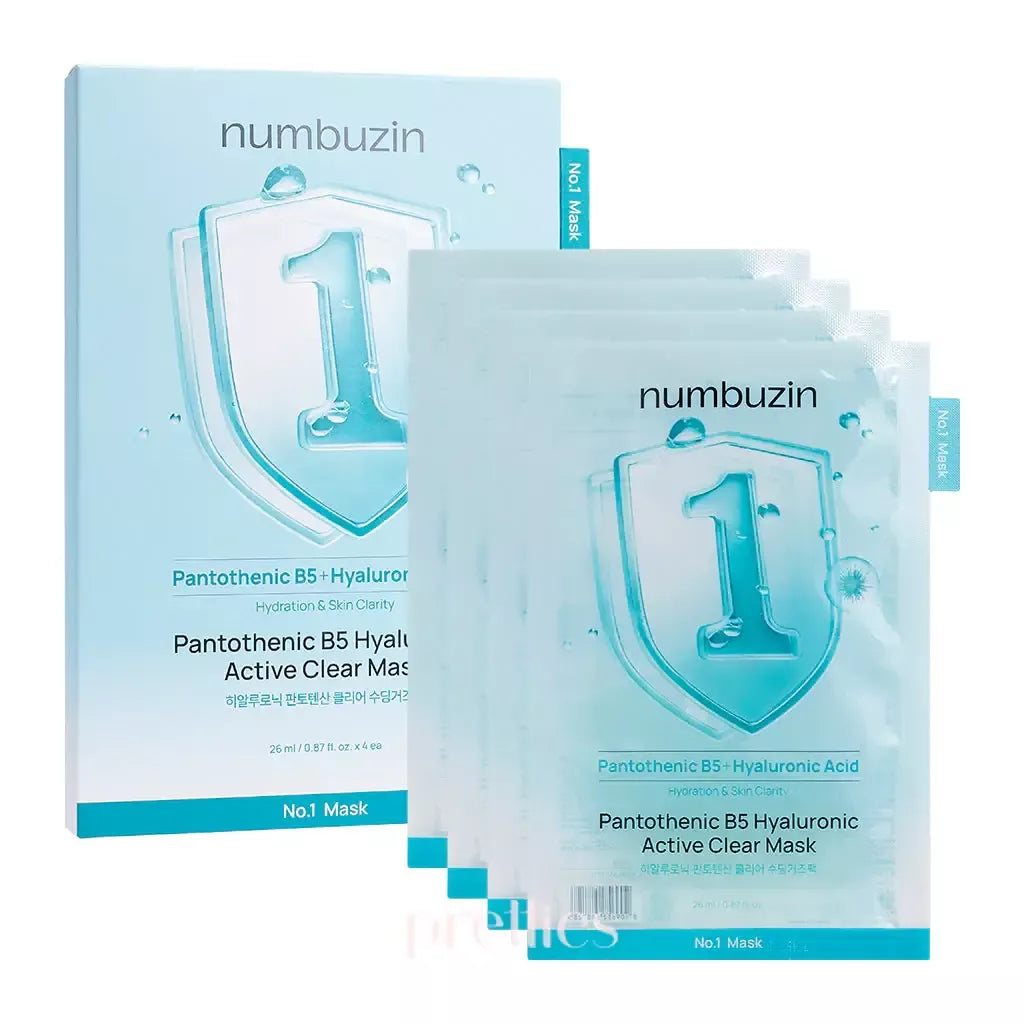 numbuzin No.1 Pantothenic B5 Hyaluronic Active Clear Mask 26ml X 10sheets