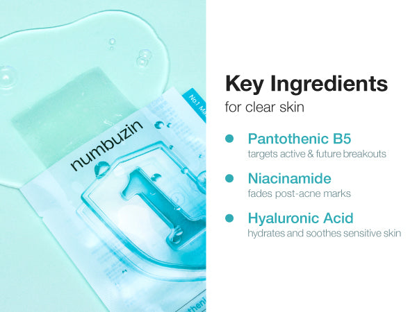 numbuzin No.1 Pantothenic B5 Hyaluronic Active Clear Mask 26ml X 10sheets