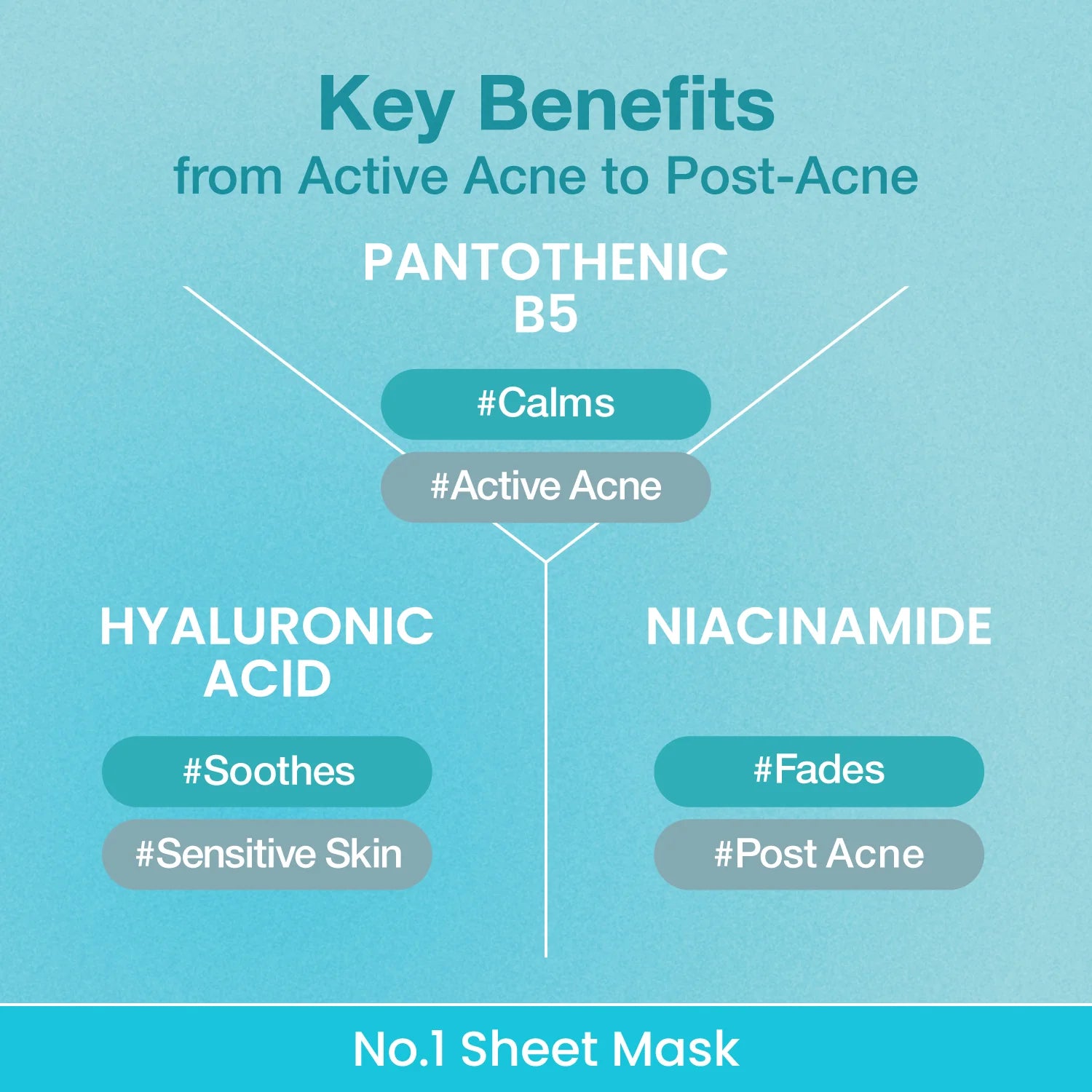 numbuzin No.1 Pantothenic B5 Hyaluronic Active Clear Mask 26ml X 10sheets