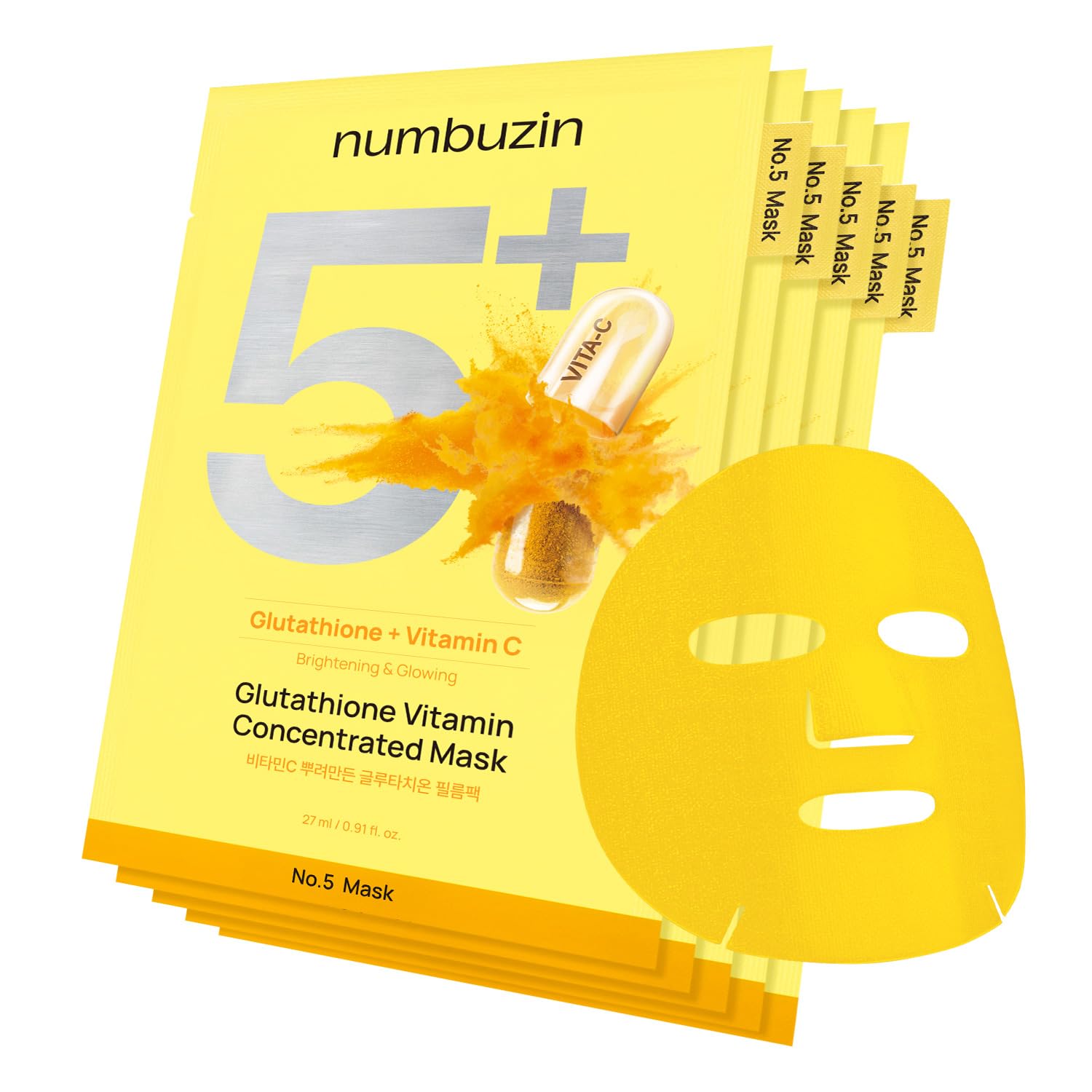 numbuzin No.5+ Vitamin Spotlight Sheet Mask 10Sheets