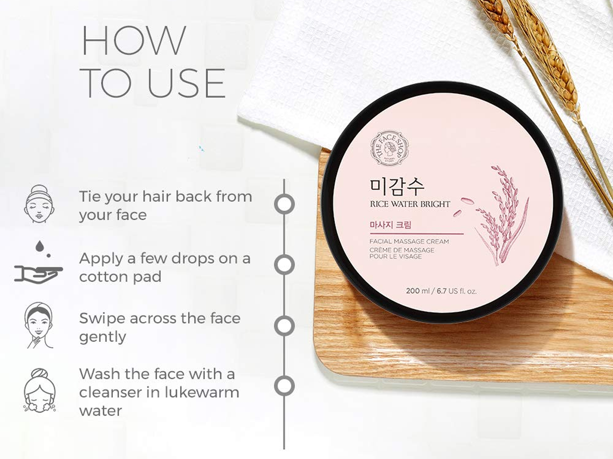 THE FACE SHOP Rice Water Bright Facial Massage Cream