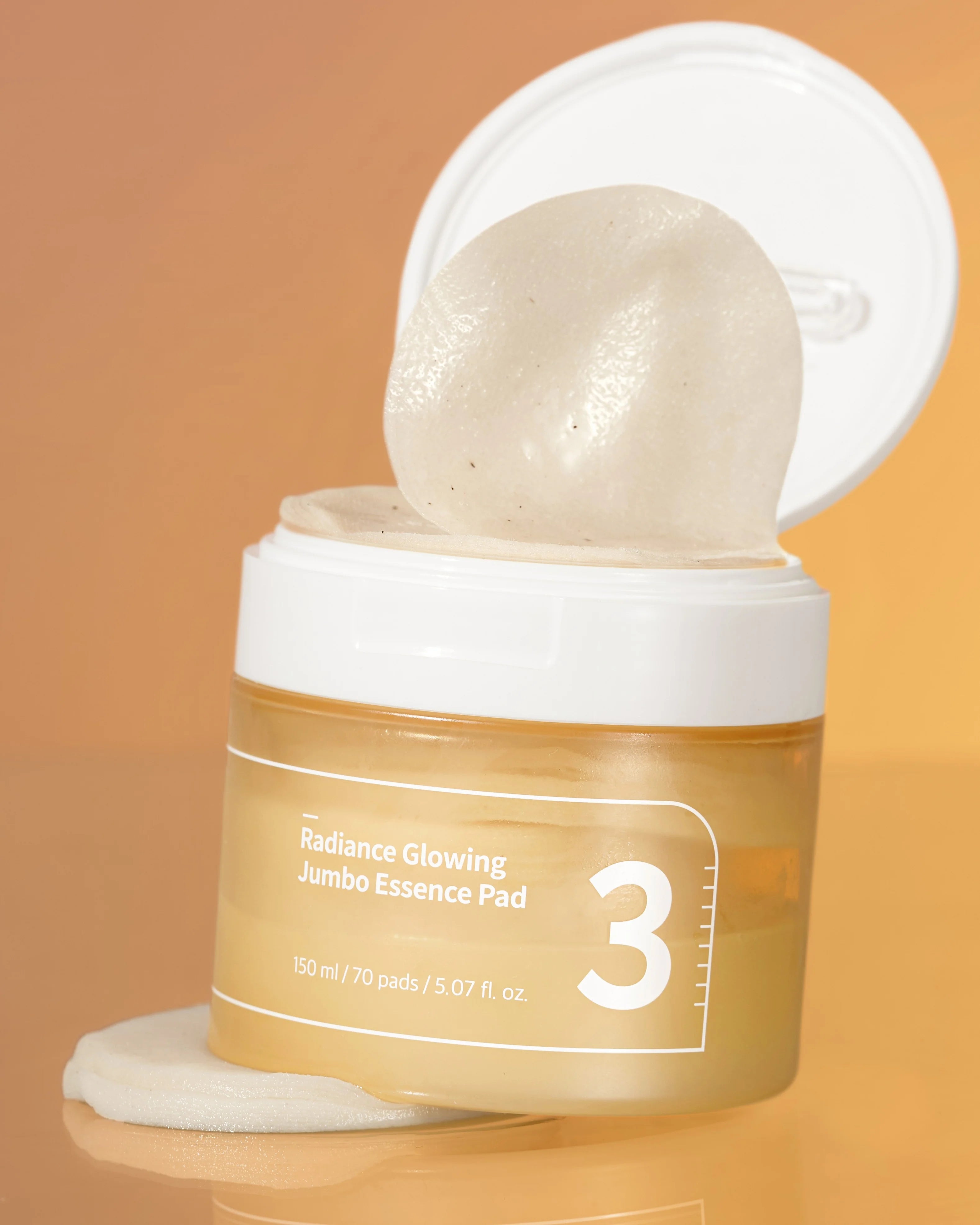 Numbuzin No.3 Radiance Glowing Jumbo Essence Pad 70 Pads