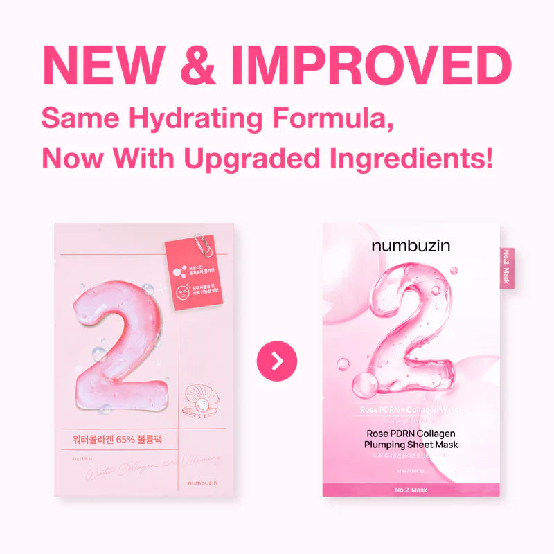 numbuzin No.2 Water Collagen 65% Voluming Sheet Mask 10 Sheets