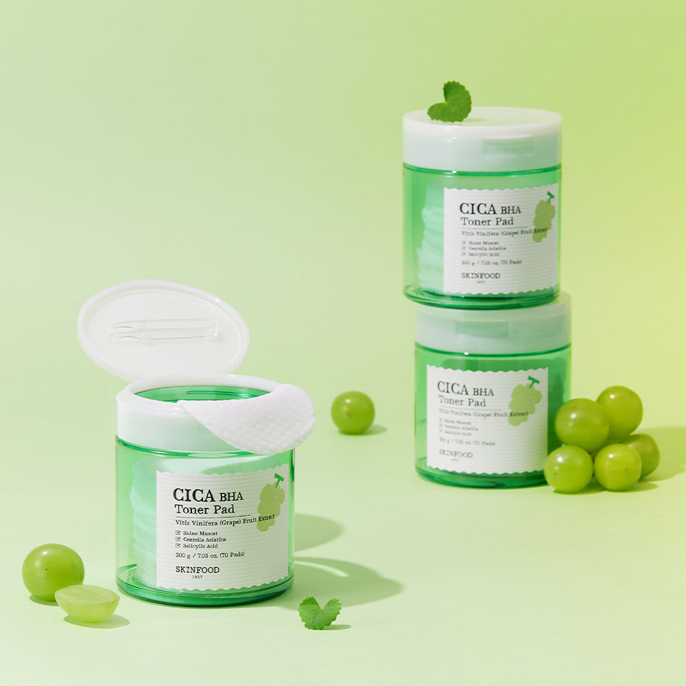 SKINFOOD Shine Muscat Cica BHA Toner Pad 70Pads