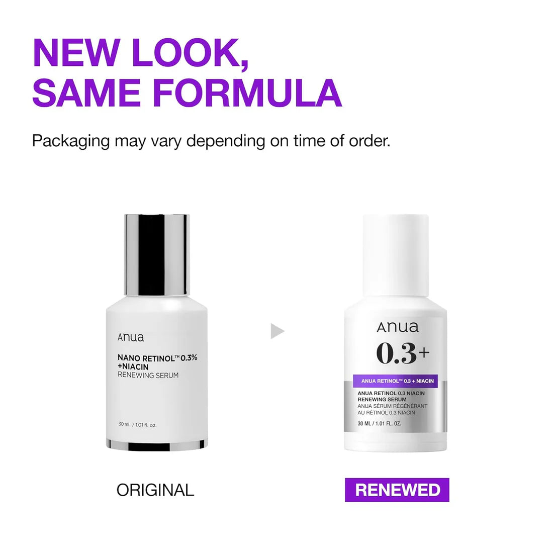 Anua Nano Retinol 0.3% + Niacin Renewing Serum 30ml