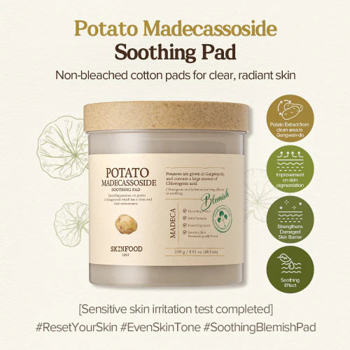 SKINFOOD Potato Madecassoside Soothing Pad