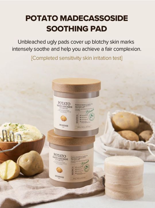SKINFOOD Potato Madecassoside Soothing Pad