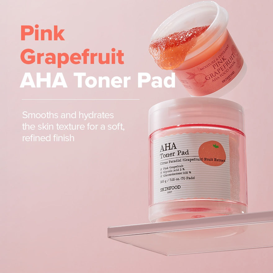 SKINFOOD Pink Grapefruit AHA Toner Pad 70 Pads