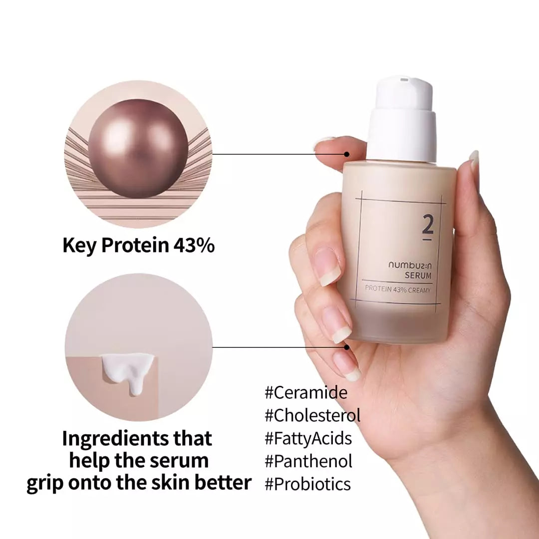 numbuzin No.2 Creamy 43% Protein Serum 50ml